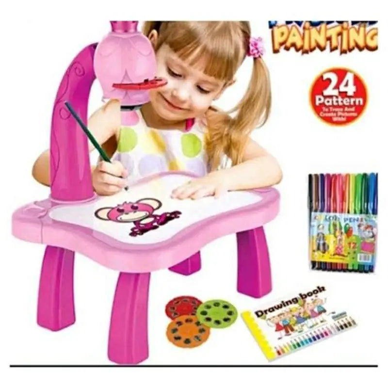 Mesa Happy Paint Rosada – Set de 24 Piezas